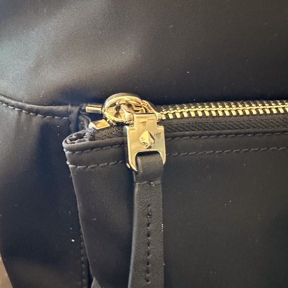 Kate Spade Nylon Backpack, Silver Hardware - Black - Lightly Worn - Picture 3 of 8